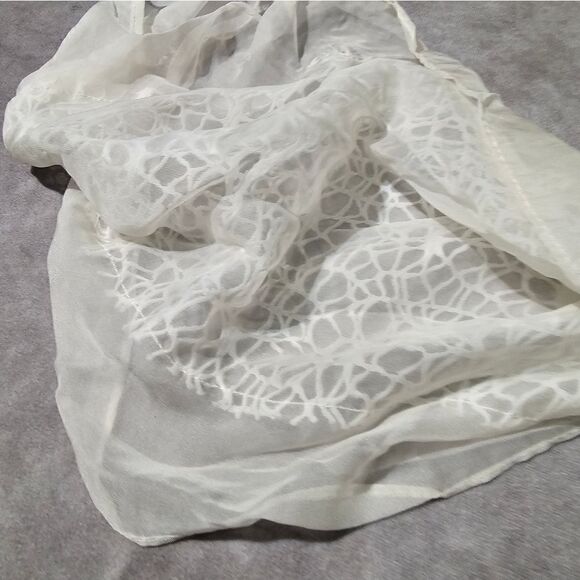 COLLECTION EIGHTEEN Net Overlay Boa POLYESTER Scarf 12" x 80" - Picture 4 of 4